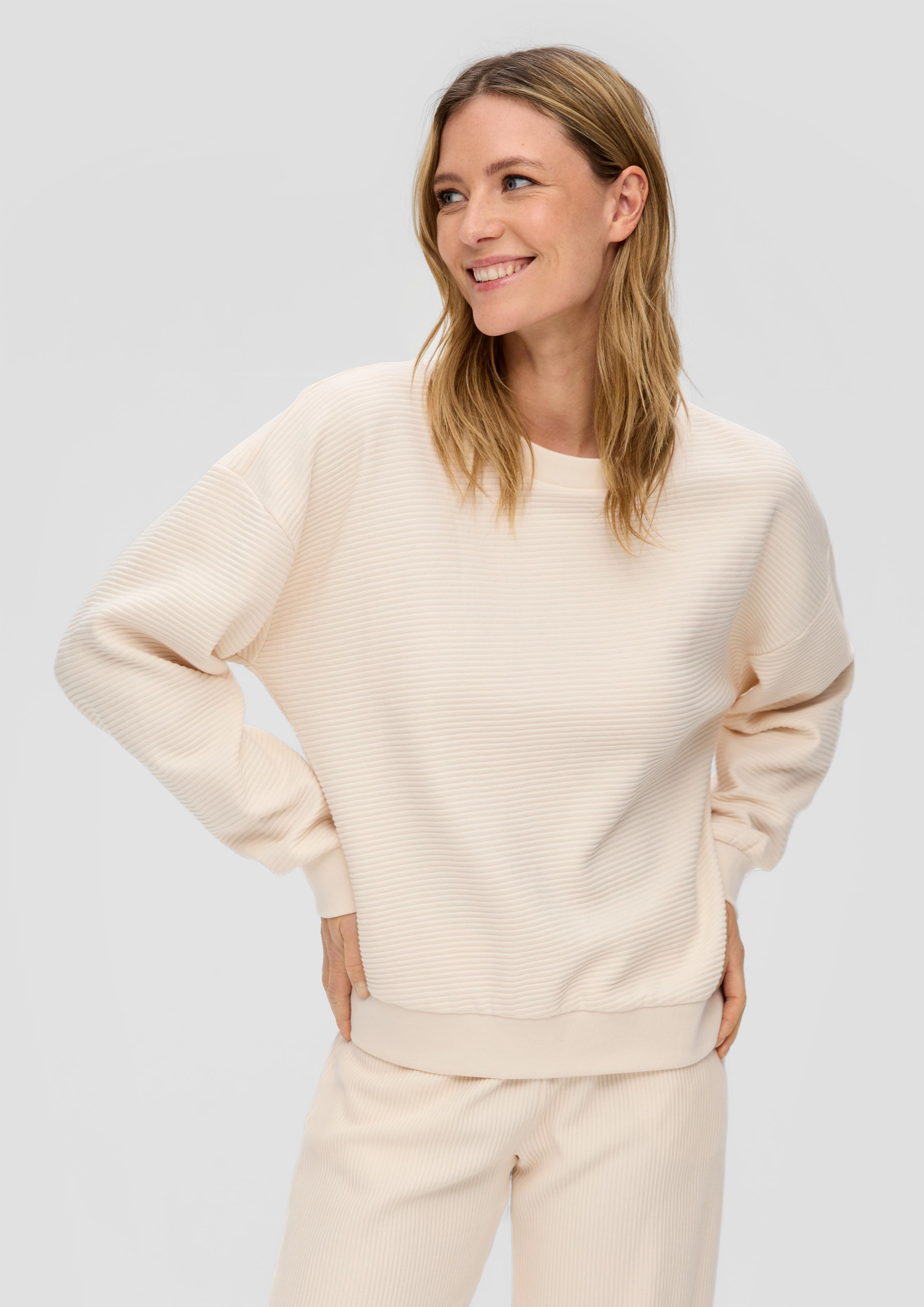 Sweatshirt in Ripp-Optik  6009284-727