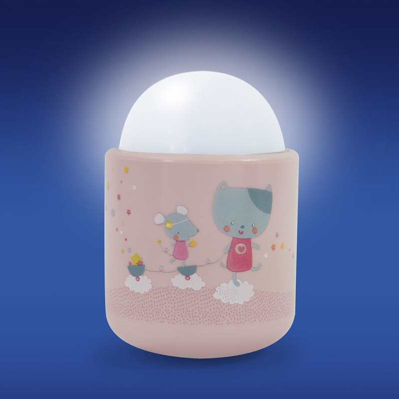 Veilleuse nomade rose Lolabella souris Pabobo
