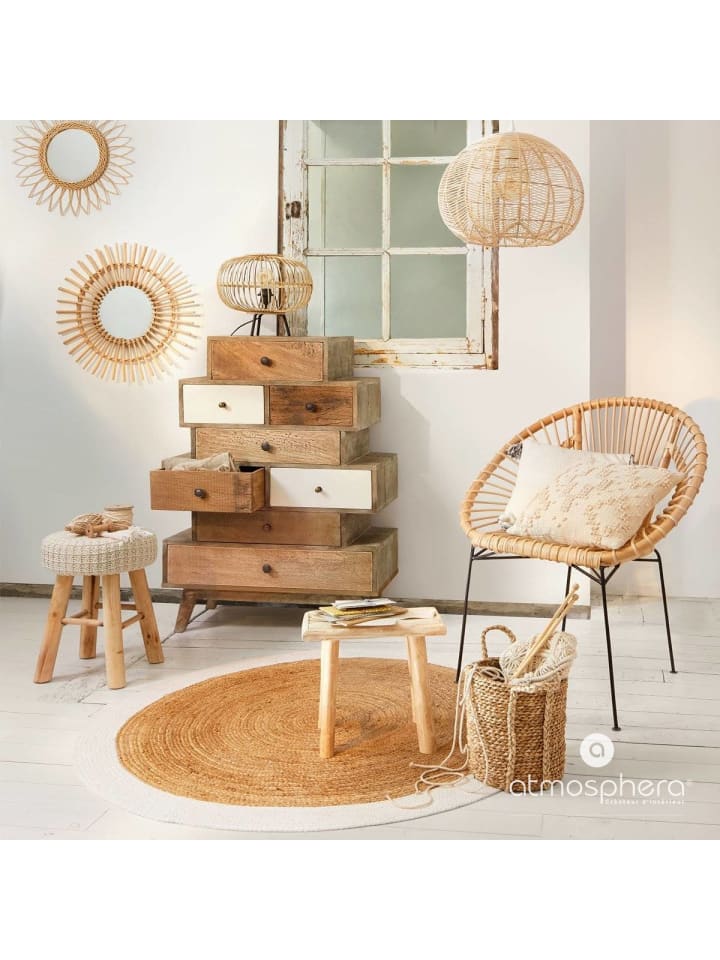 Atmosphera Créateur d'intérieur Holzhocker in beige günstig kaufen onesize