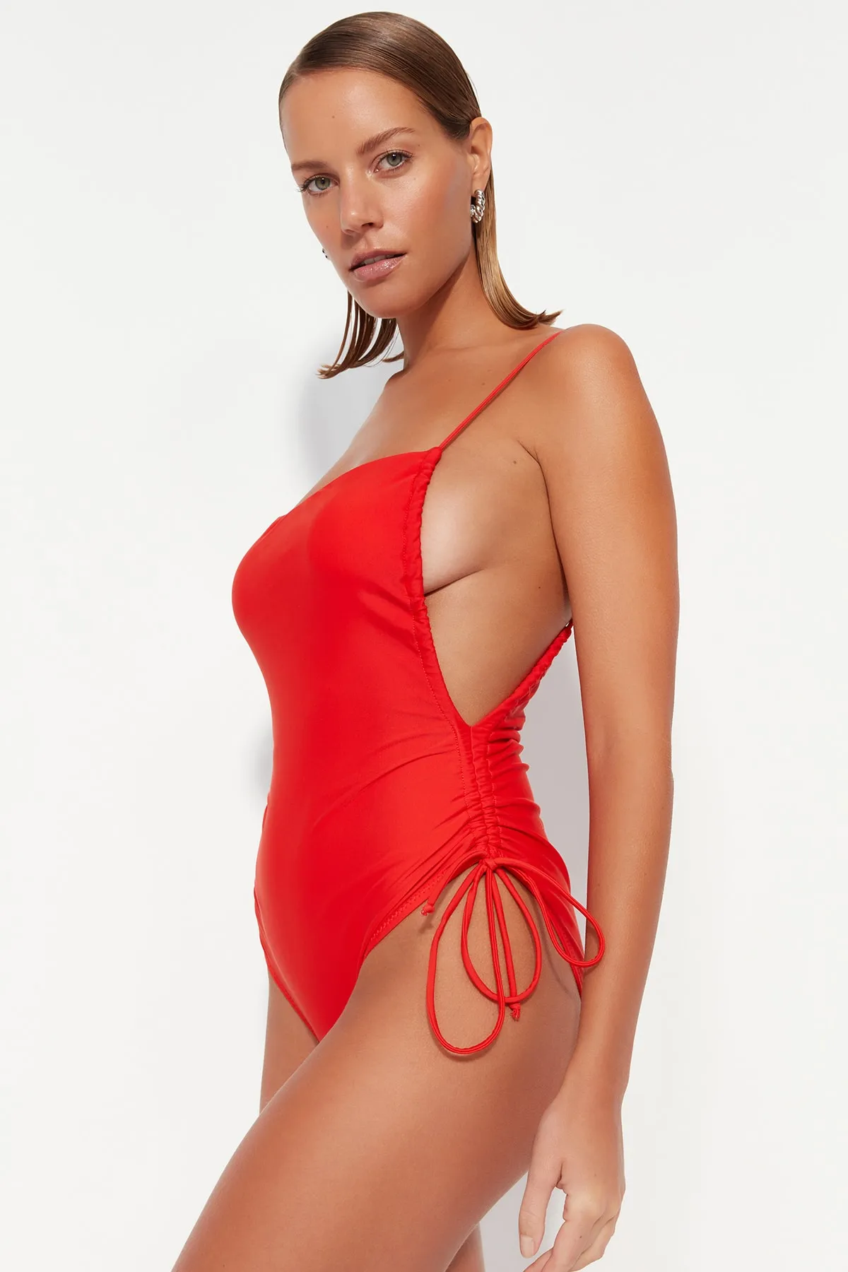 Trendyol Collection  Badeanzug - Rot - Unifarben