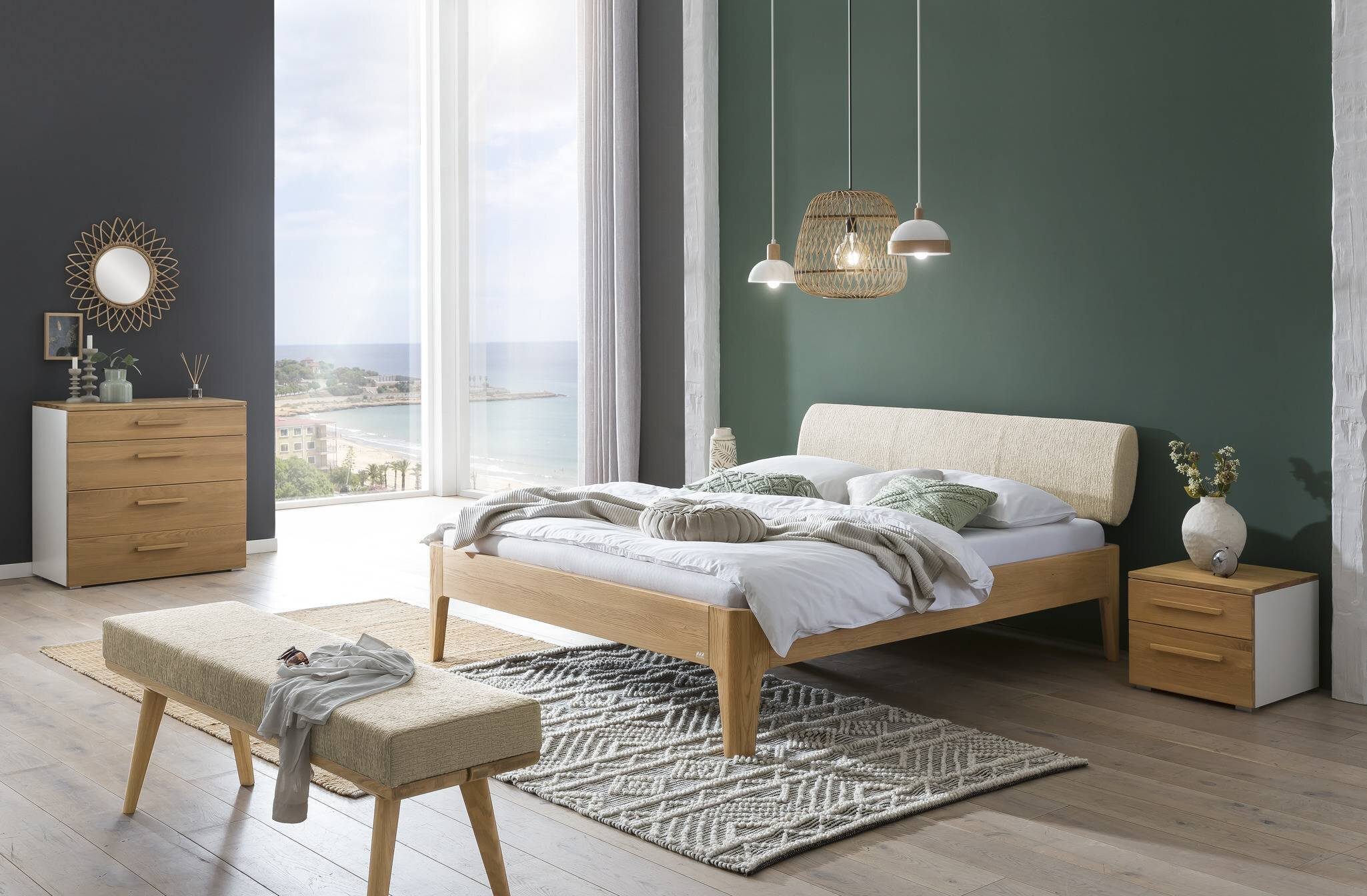 HASENA Highboard Hasena Accessoires Atrine Kommode Massivholz 90x50x86 (1)