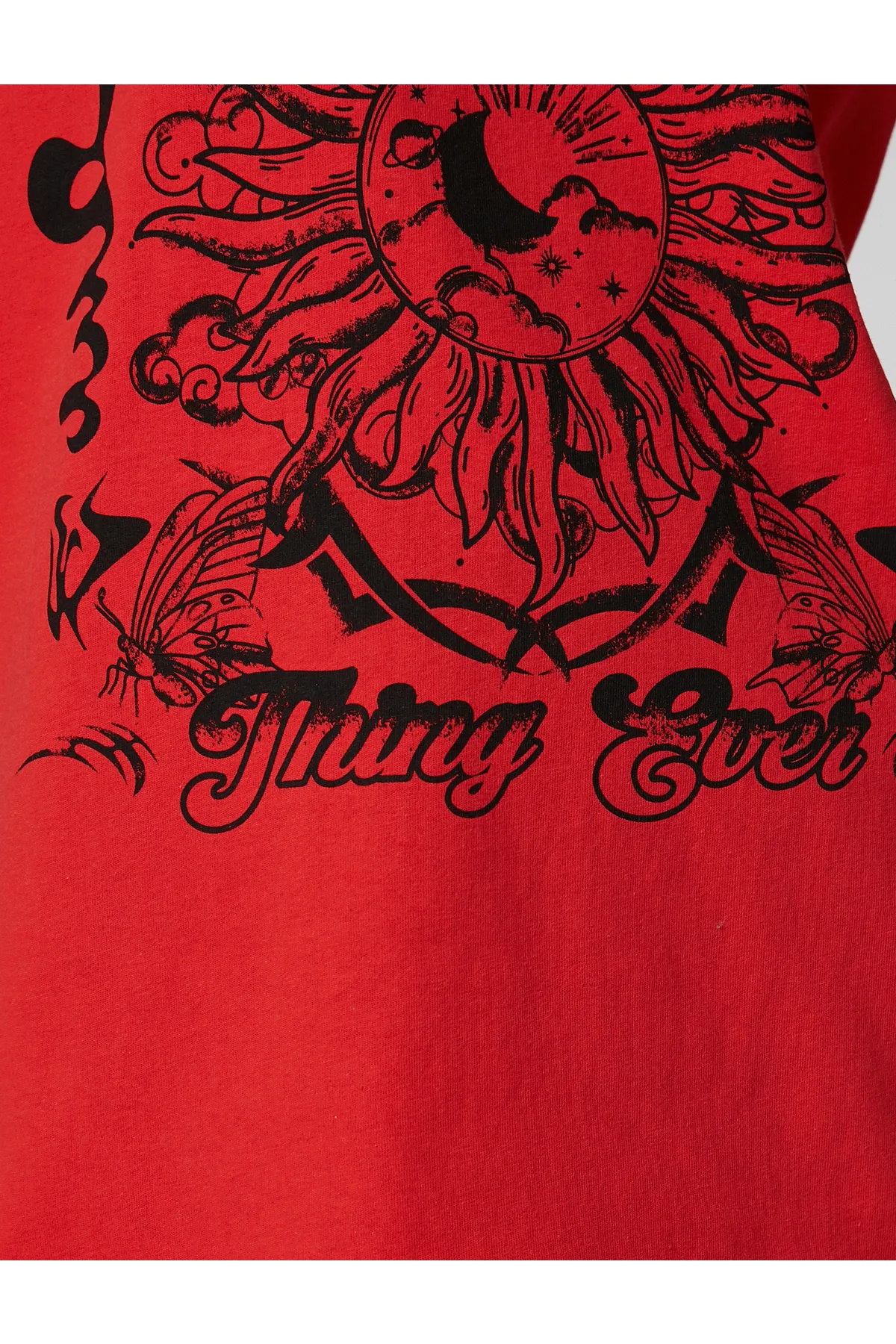 Koton  Bedrucktes T-Shirt mit Rundhalsausschnitt, kurzen Ärmeln und geradem Schnitt