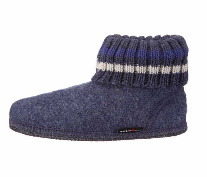 HAFLINGER Hausschuhe blau