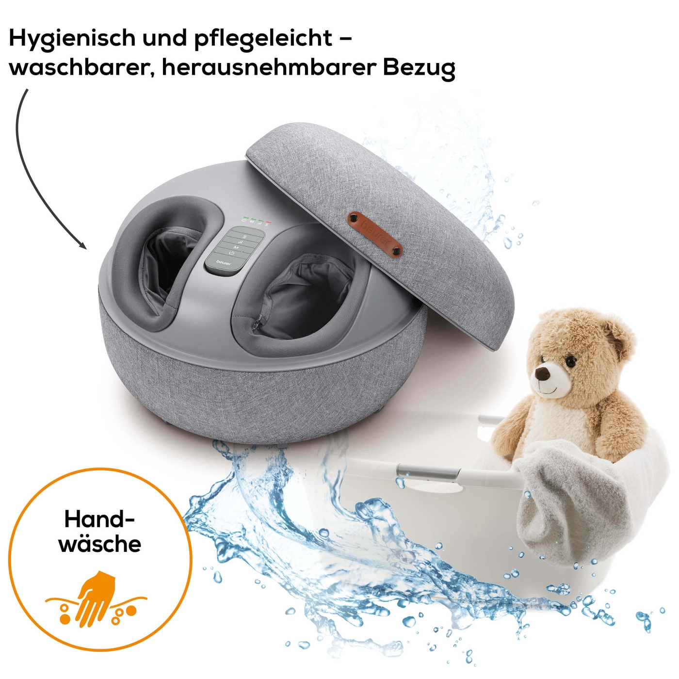 FM 120 2-in-1 Shiatsu-Fußmassagegerät-Entspannende Fußmassage plus moderner Sitzhocker