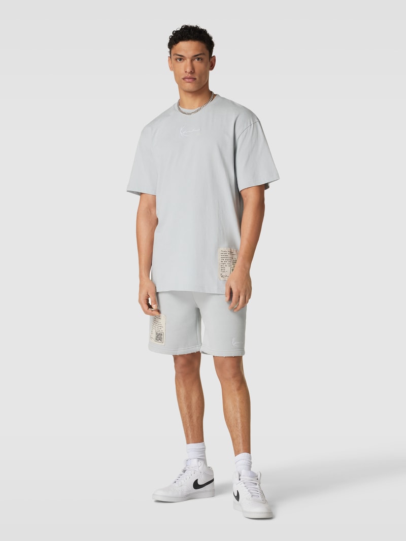 Sweatshorts mit Eingrifftaschen Modell 'destro' in hellblau