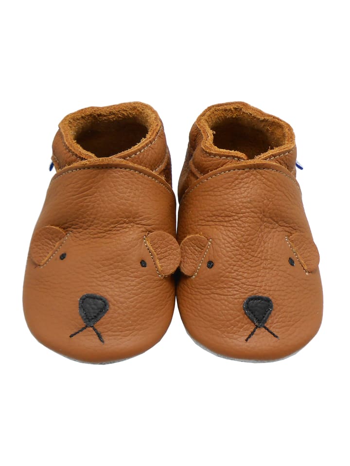 Yalion Leder-Krabbelschuhe 