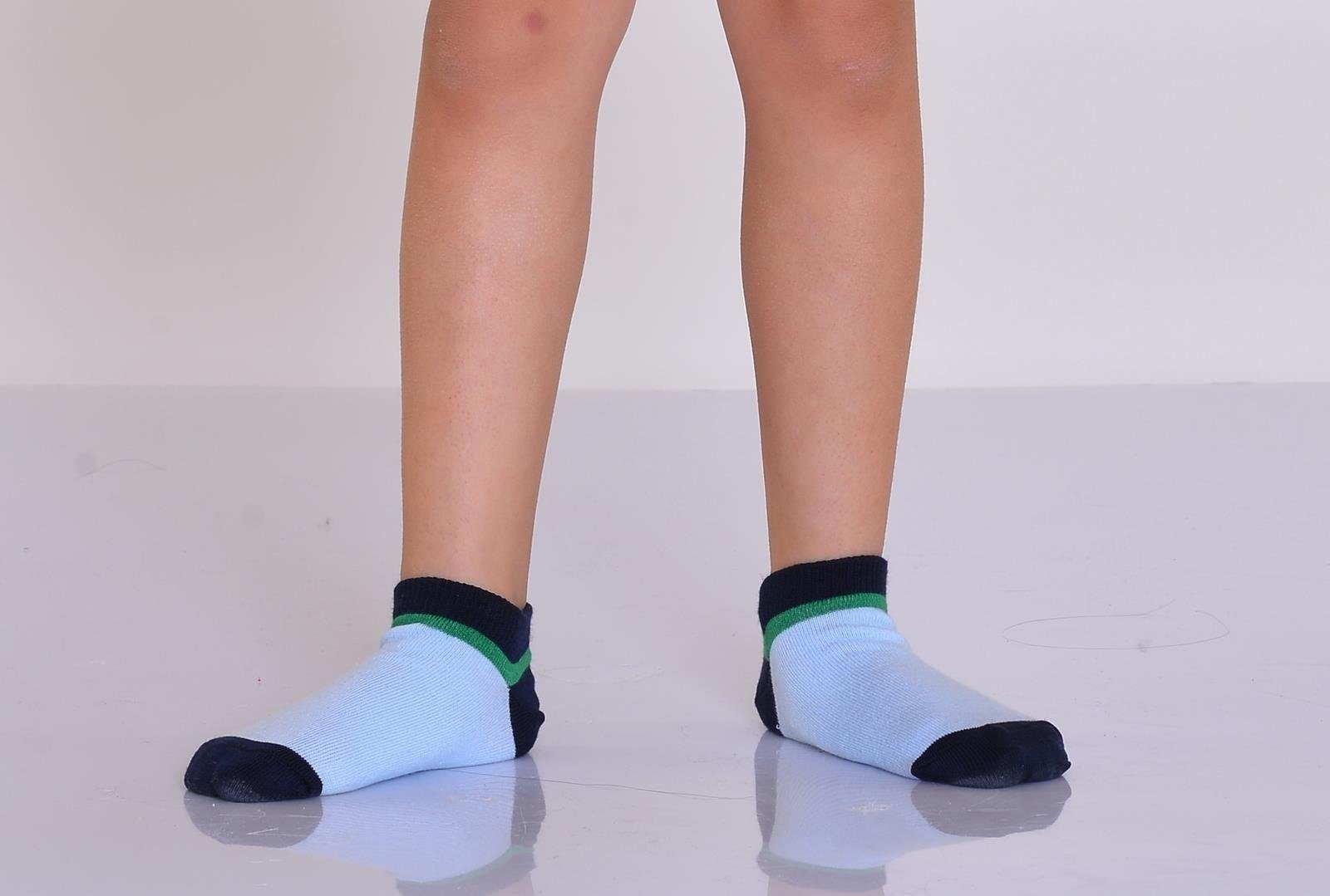 LOREZA Kurzsocken 12 Paar Jungen Mädchen Uni Kurzsocken Socken Kindersocken (Paar, 12-Paar) 12-Paar