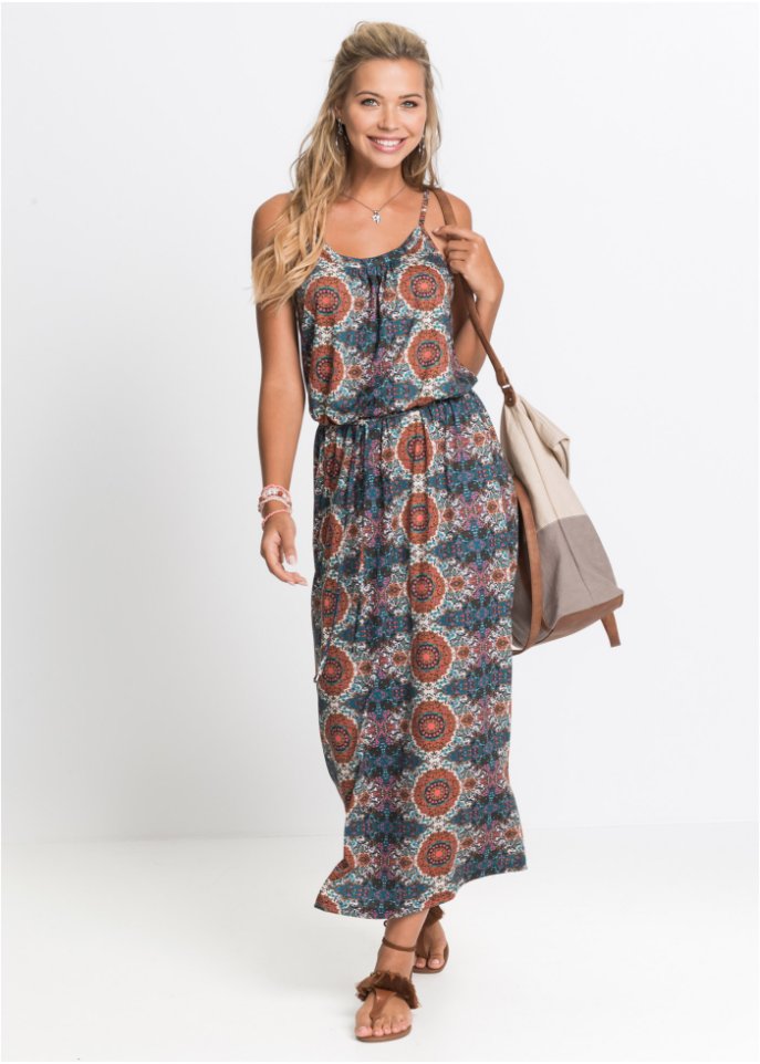Maxikleid mit Seitenschlitzen