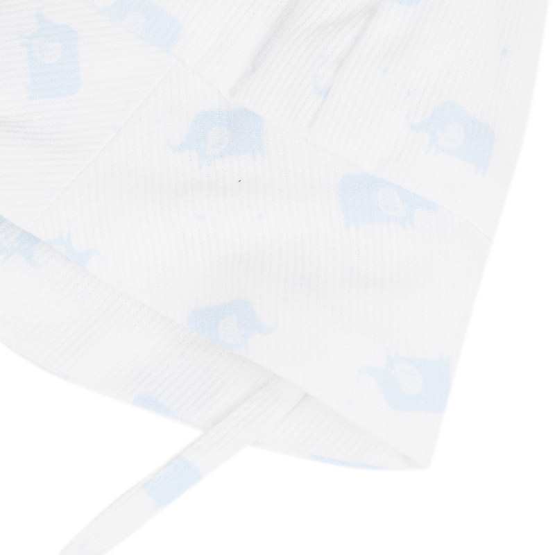 Bob à motifs d'éléphants, coton blanc naissance Absorba