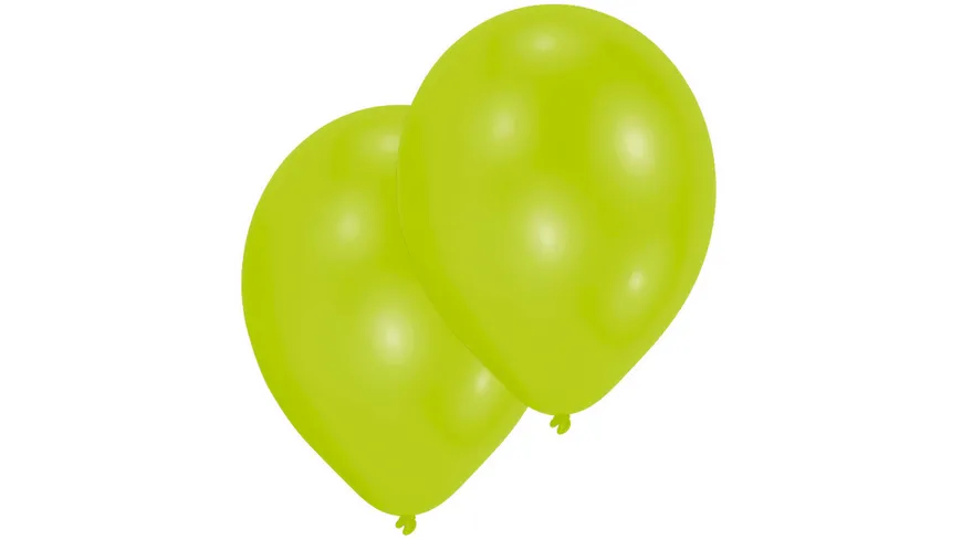 Amscan - 10 Latex Ballons limonengrün 27,5cm