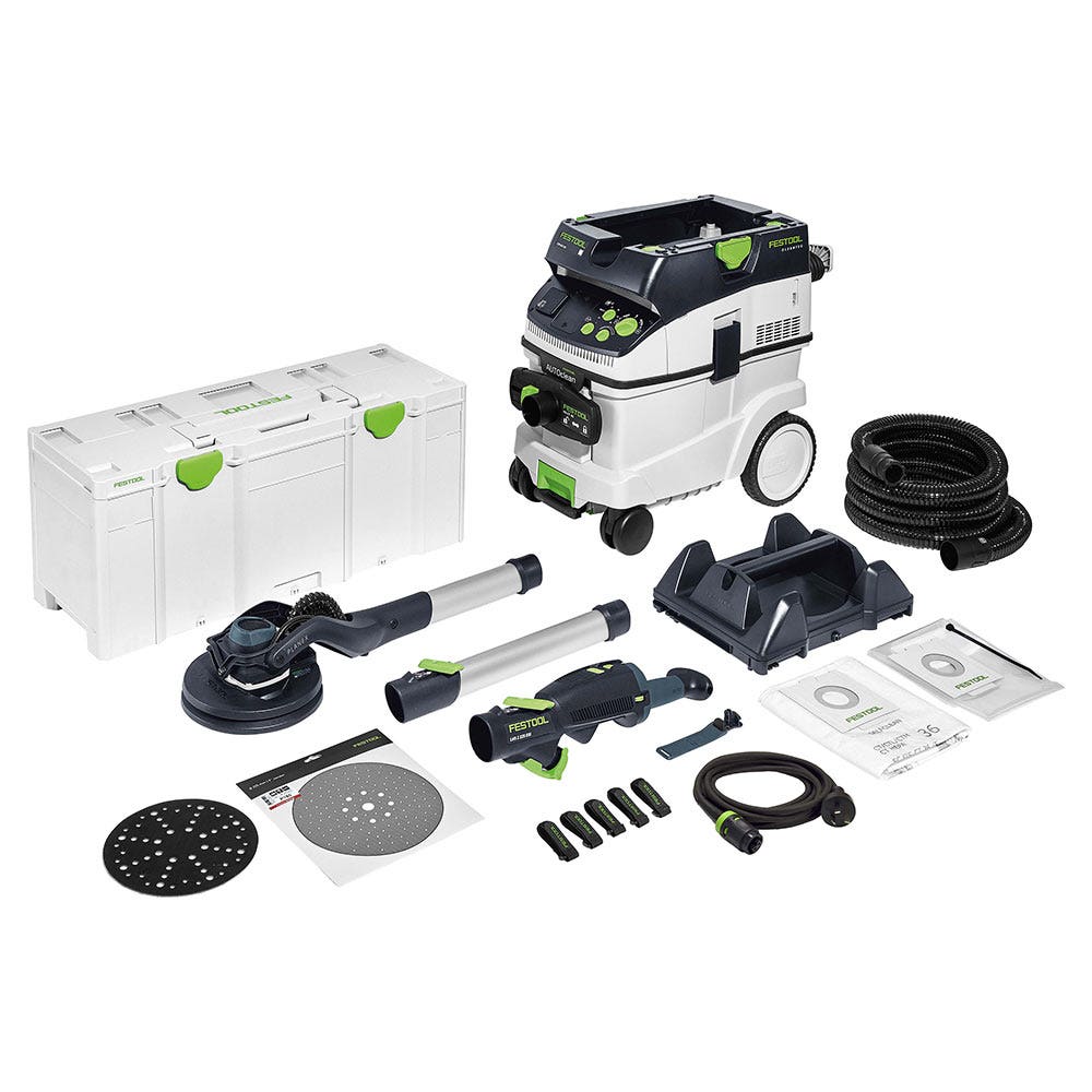 Lixadeira para gesso cartonado FESTOOL PLANEX de 400 W e 225 mm com sistema de extração de pó classe M 576702