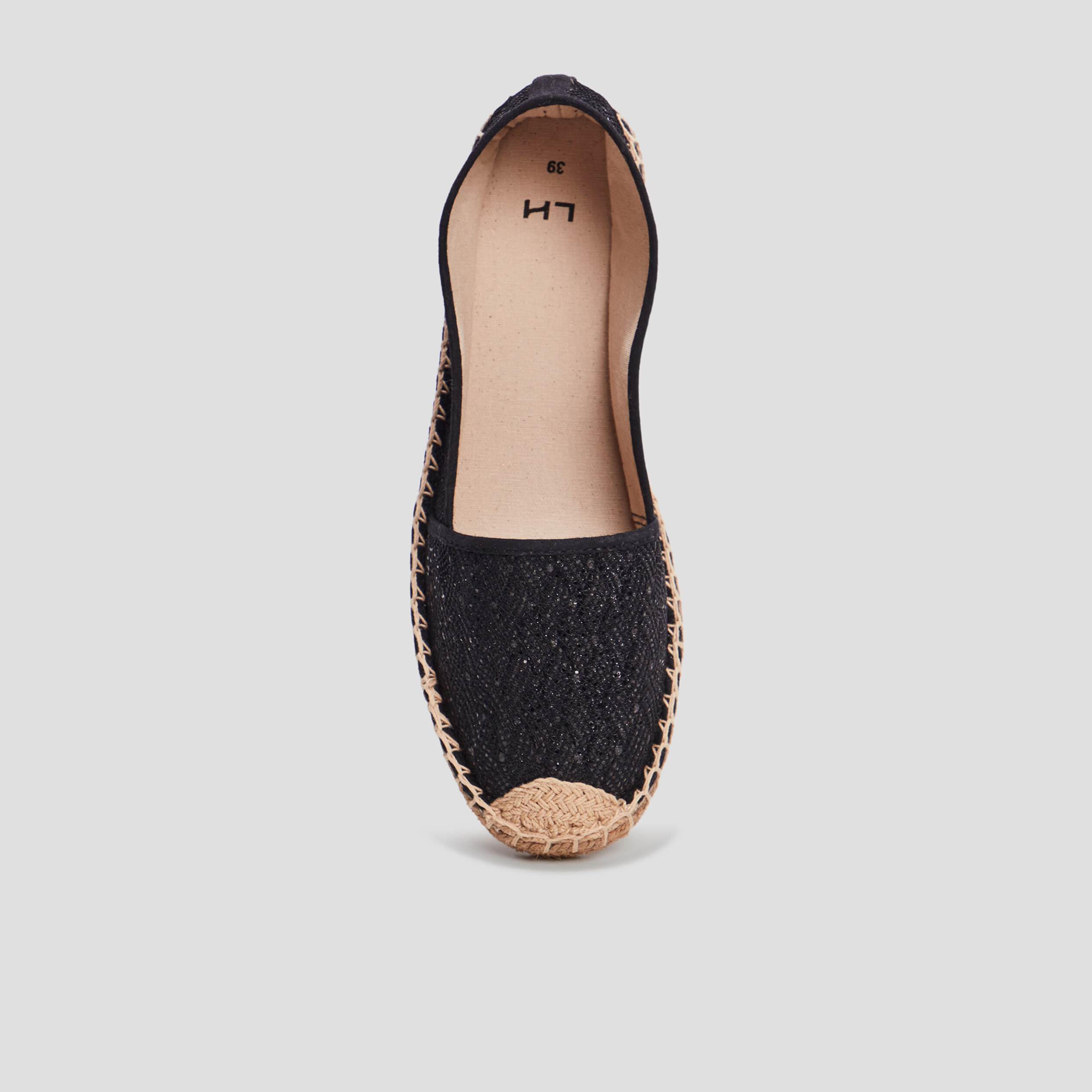 Espadrilles à sequins noir femme | La Halle