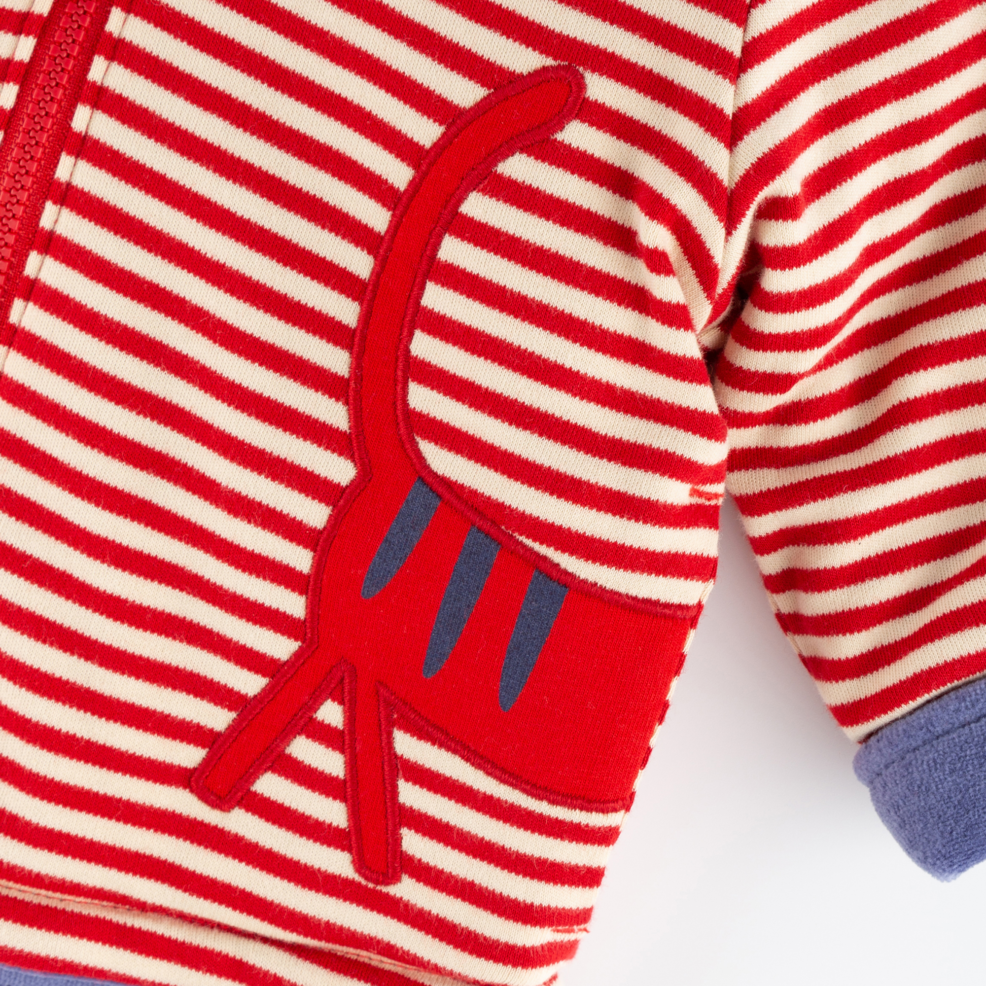 Baby Wendejacke Katze, Nicki blau oder rot-weiß geringel