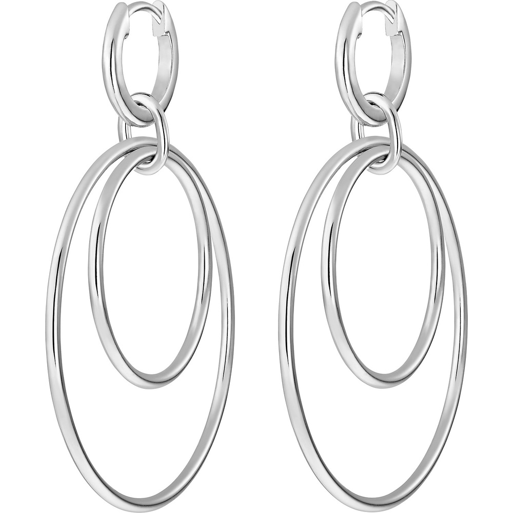 FAVS Créoles 925 Argent rhodié Boucles d'oreilles