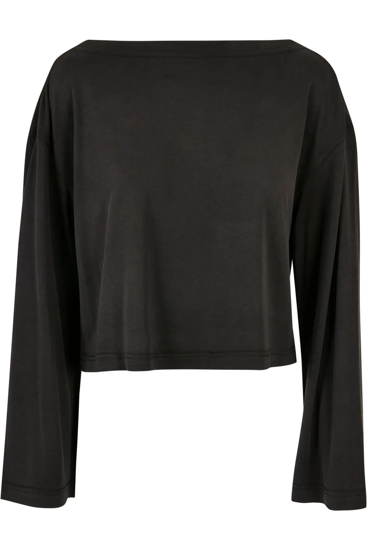 Urban Classics  Damen Ladies Short Modal Bateau Neckline Longsleeve