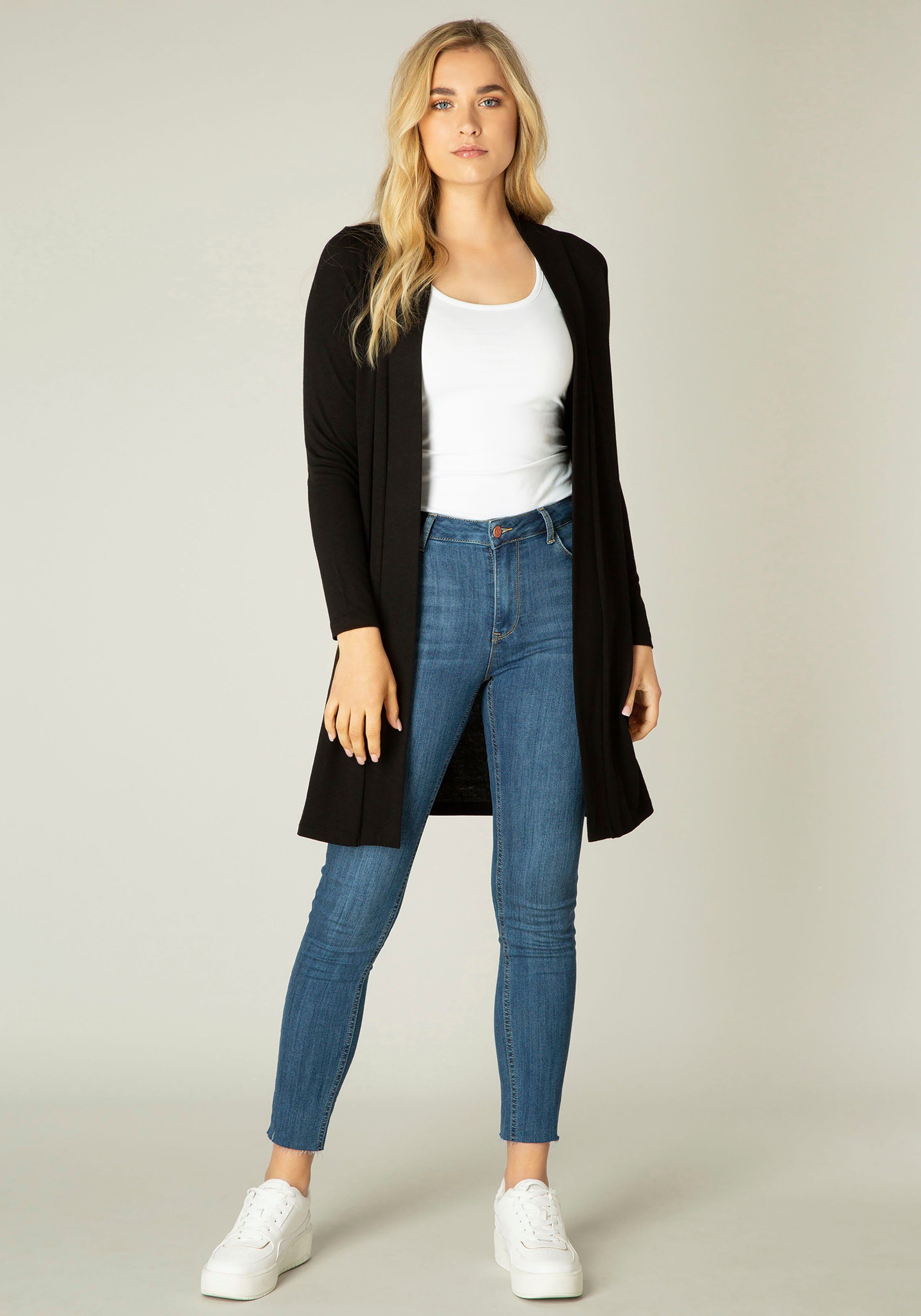 Base Level Longstrickjacke Yayla Long Bequem und lang geschnitten