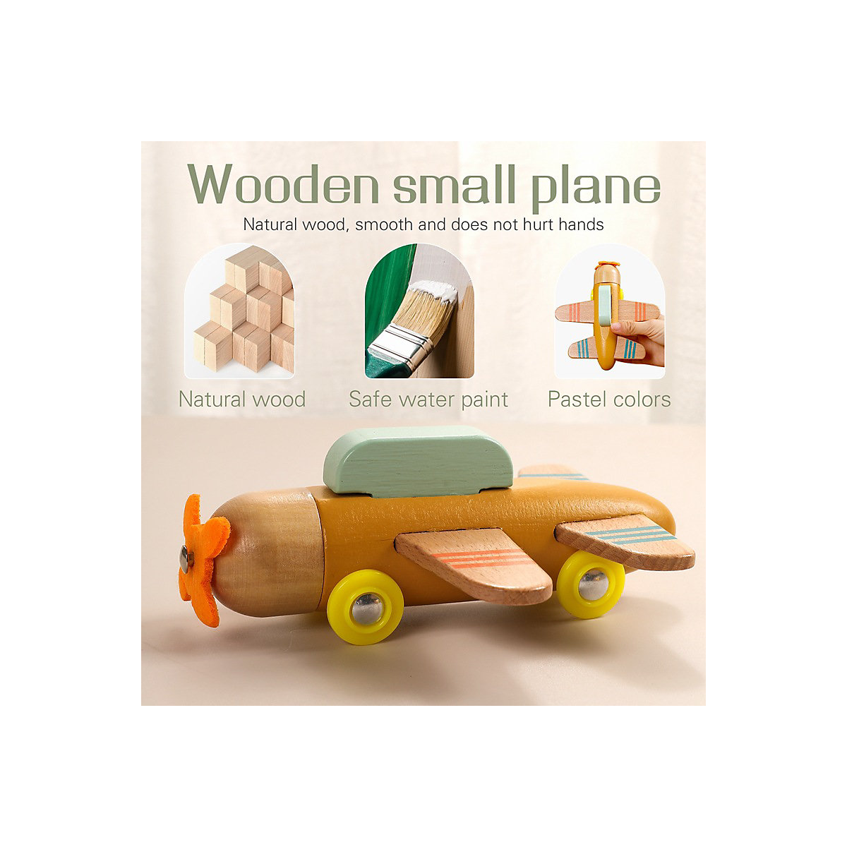 Kreatives kleines Flugzeugspielzeug aus Holz für Kinder Gleitspielzeug Modellmaschine Kinder Lernspielzeug Denkspiele