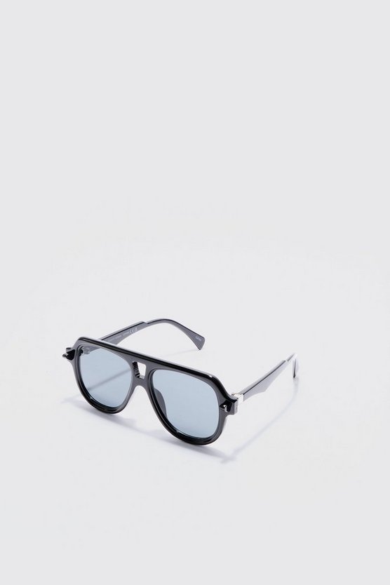 Schwarze Plastik Pilotenbrille