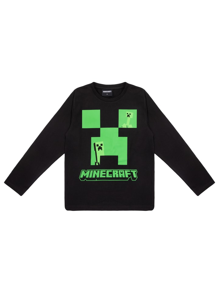 Minecraft Minecraft Creeper Schlafanzug Pyjama Langarm in schwarz günstig kaufen
