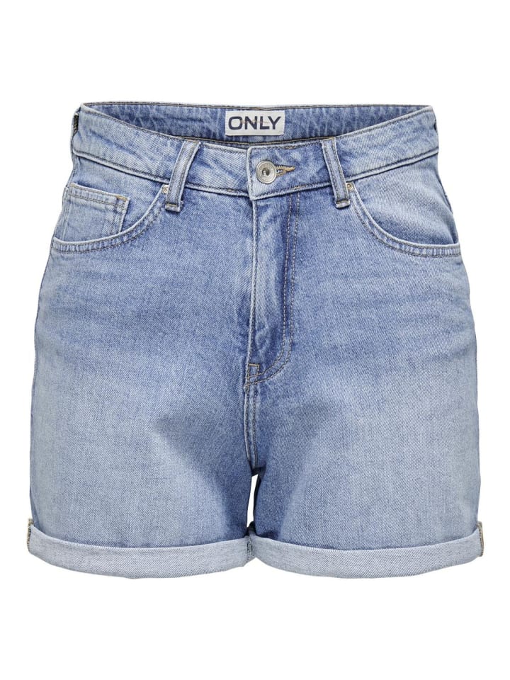 ONLY Shorts Denim Bermudas High Waist in Hellblau günstig kaufen XS