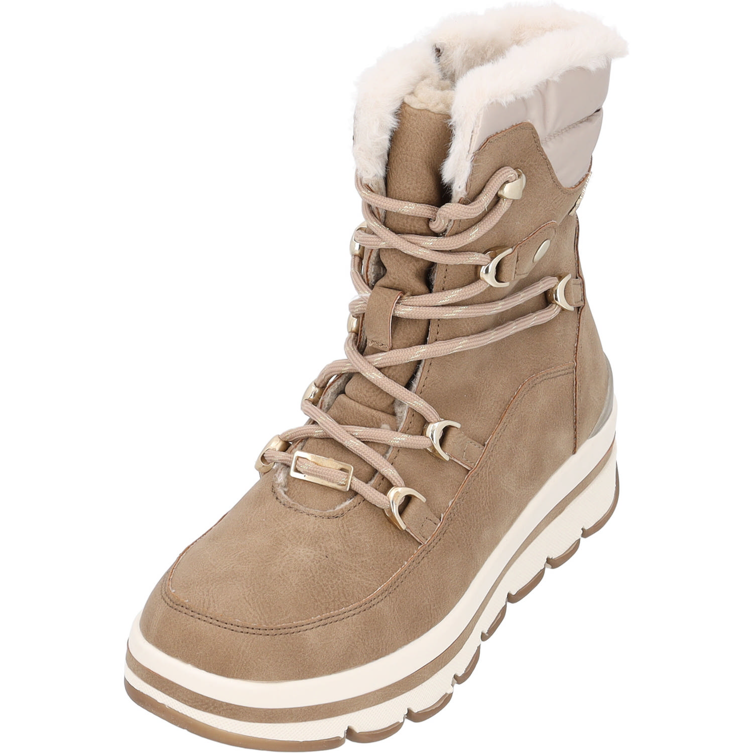 Tom Tailor 4290040, Schnürstiefel, Damen, Beige (Sand)
