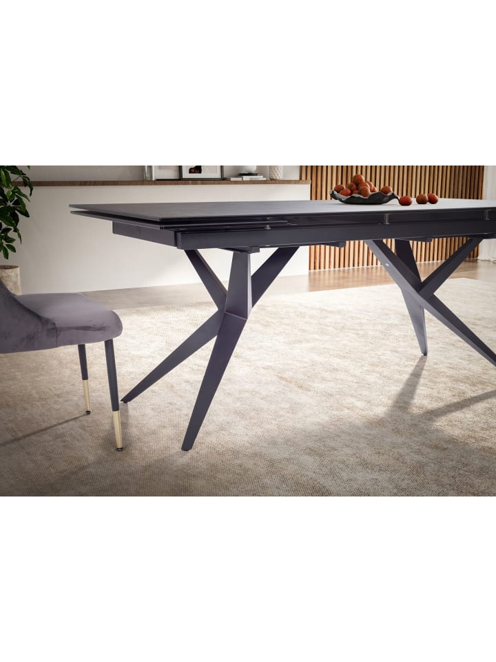 KADIMA DESIGN Esszimmertisch 180 - 260 cm Ausziehbar Keramik Glas , in Schwarz günstig kaufen onesize