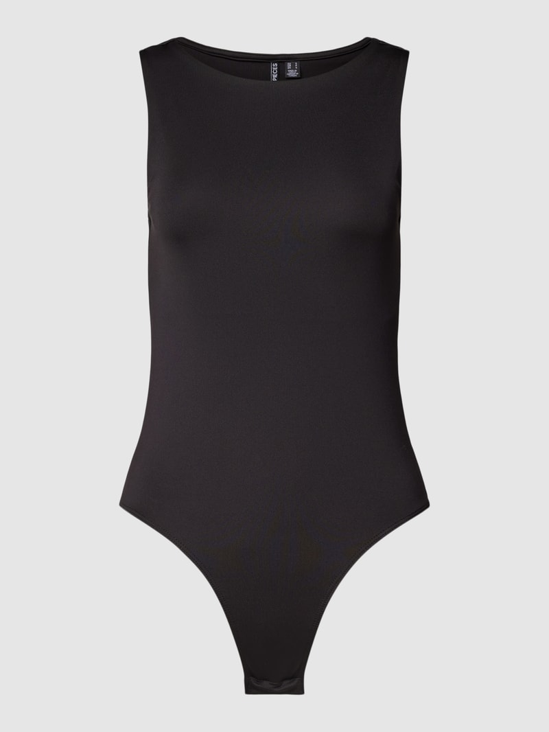Body mit Rundhalsausschnitt Modell 'NEJA' in schwarz