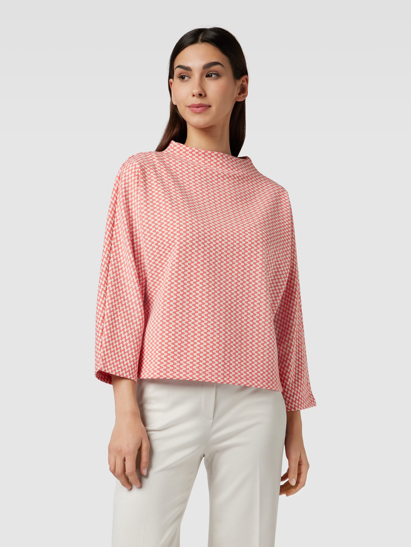 Sweatshirt mit Allover-Muster Modell 'Gillu' in koralle