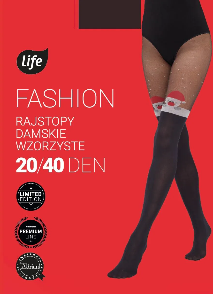 Женске хулахопке Life са узорком Деда Мраза, величина 2