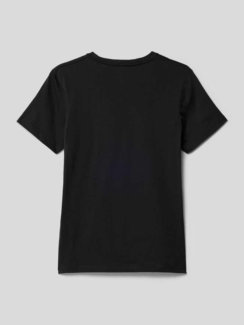 T-Shirt mit Label-Print in schwarz
