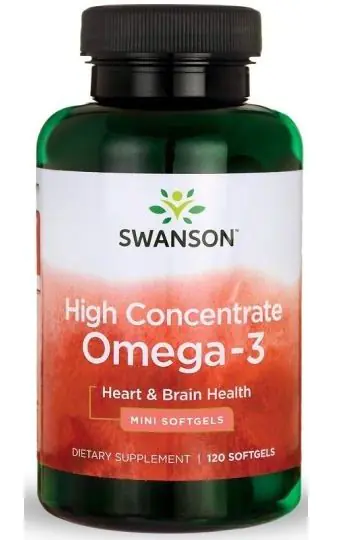 Swanson Visokokoncentrirane Omega-3 kapsule ribljeg ulja s Omega-3 masnim kiselinama