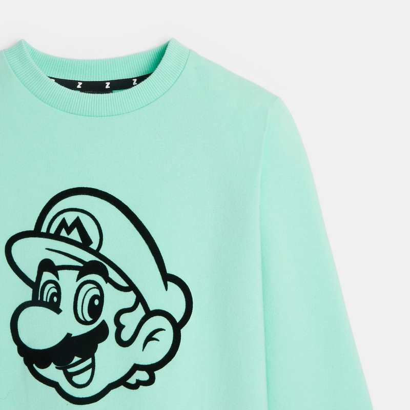 Sweat Super Mario vert mixte Z