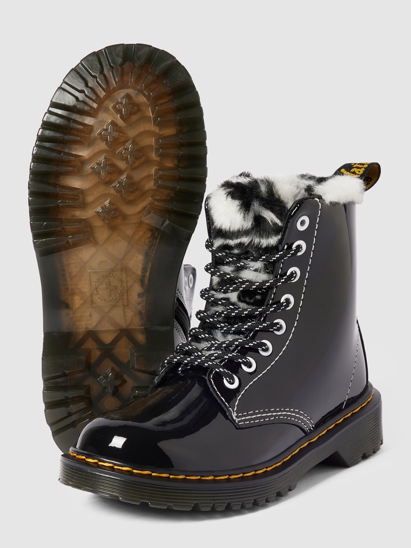 Schnürboots in Lack-Optik Modell 'Serena' in schwarz