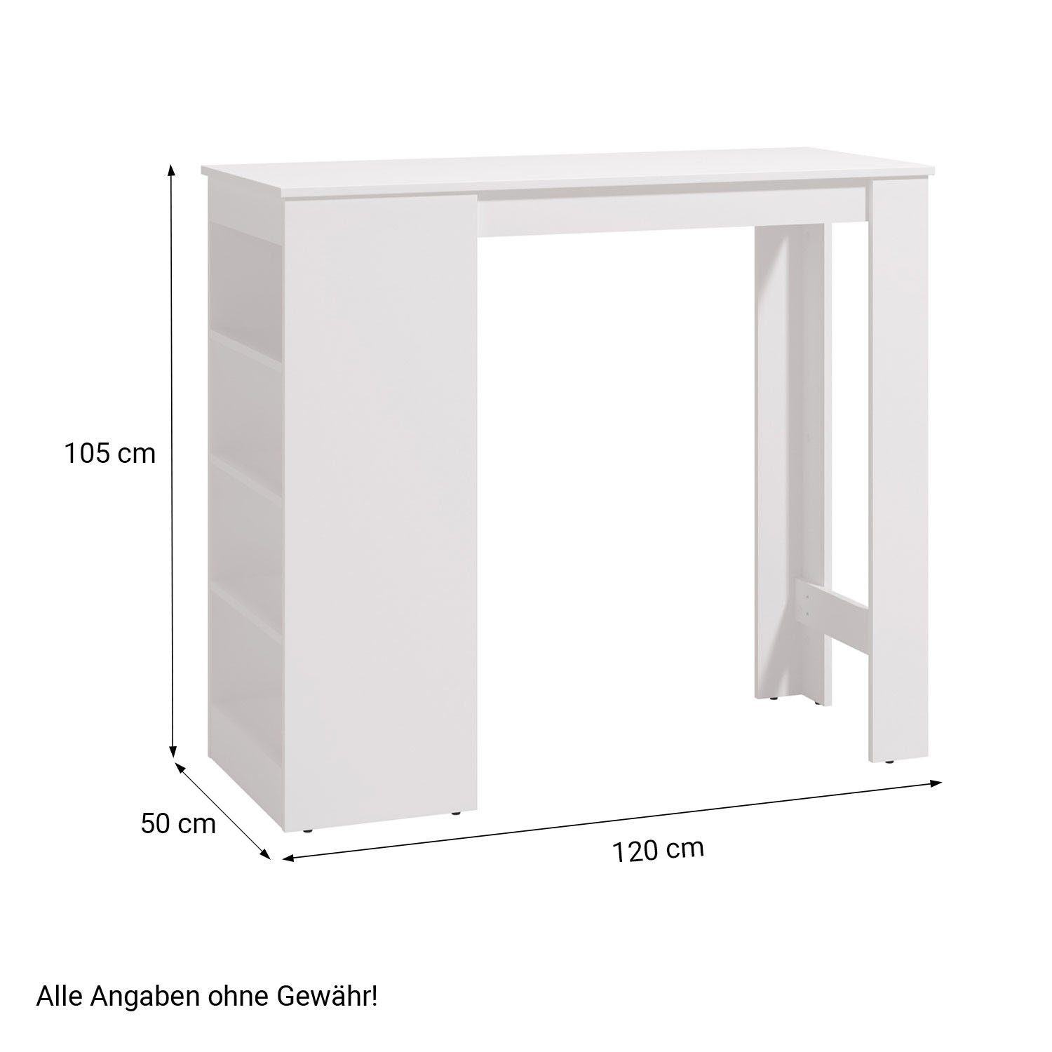 Homestyle4u Bartisch Hochtisch Tresen Küche Stehtisch Tisch (kein Set)