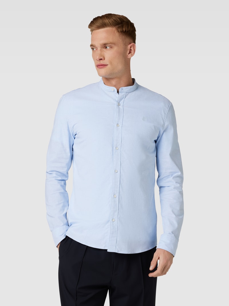 Freizeithemd mit Label-Stitching in bleu