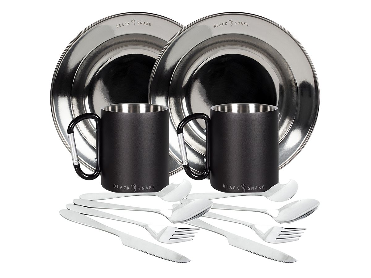 Black Snake 2-Personen Camping Set mit Thermo Tasse