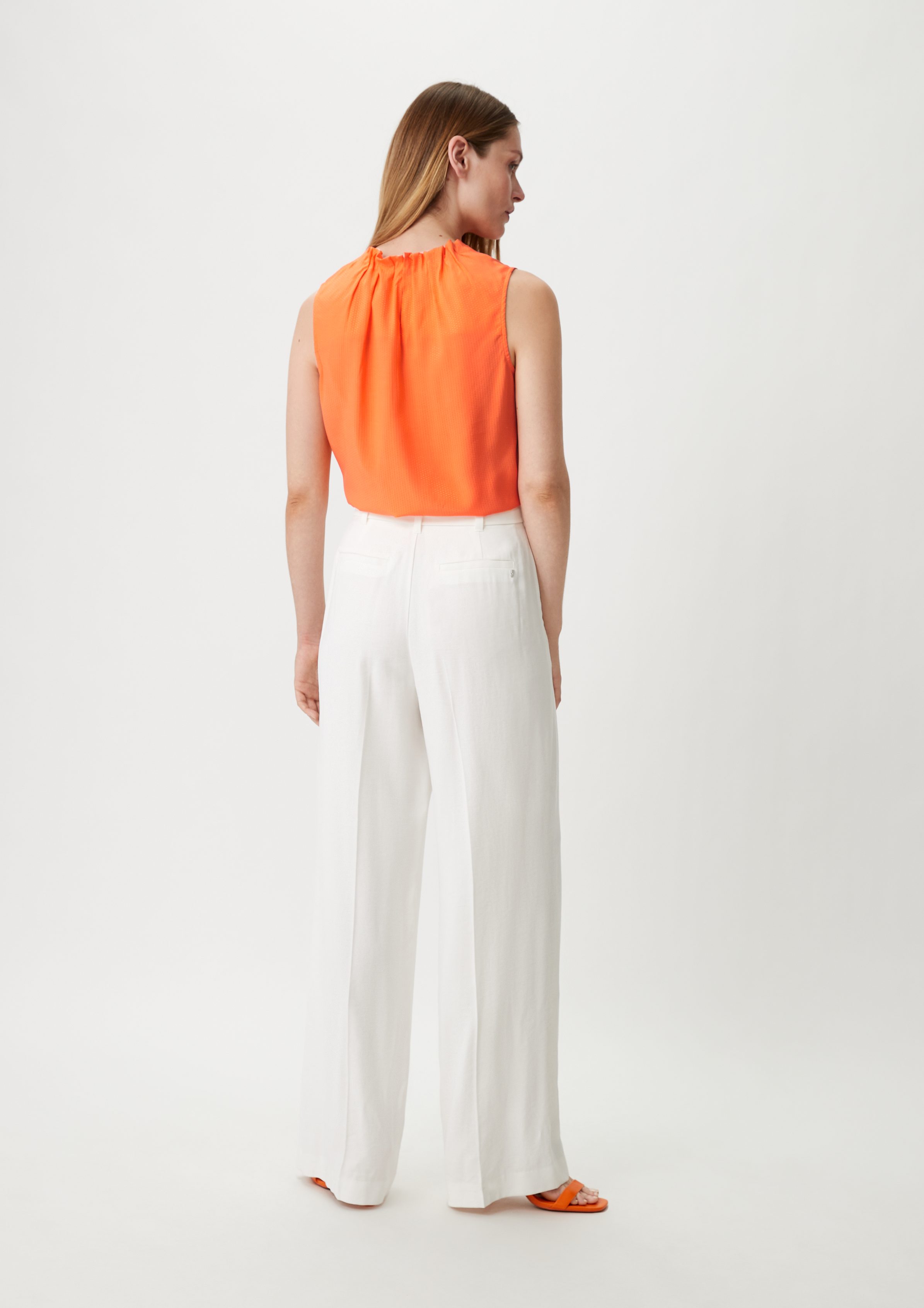 Comma Blusentop Viskosebluse mit Raffung Raffung