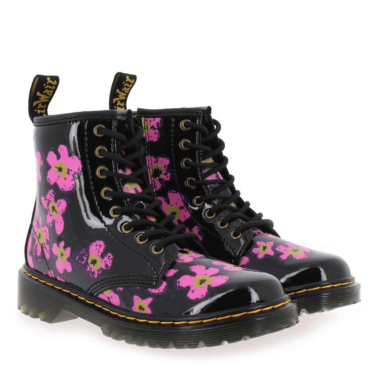 Dr Martens  1460 J PANSY FAYRE - Noir Fuchsia