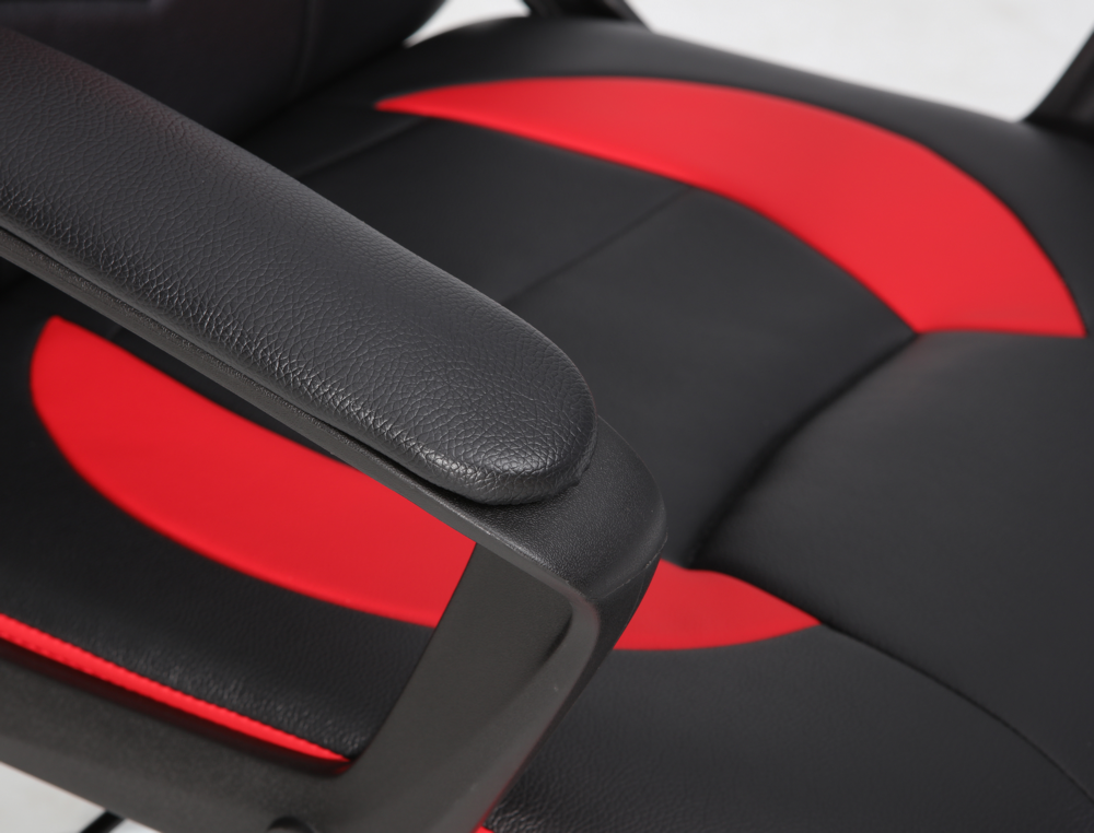 Happy Home Happy Home gepolsterter & ergonomischer Gamingsessel schwarz & rot