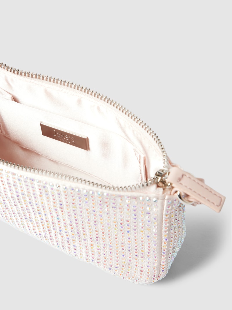 Clutch mit Paillettenbesatz in rosa
