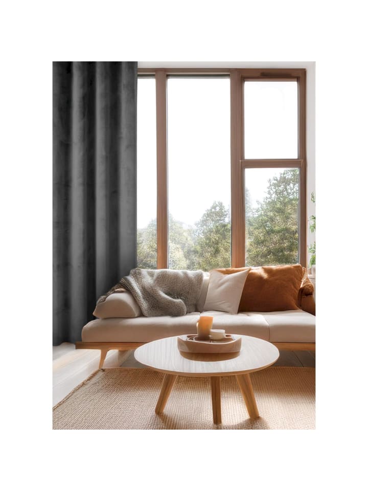 Tom Tailor TT Ösenvorhang VelvetSignature 140 x 250 cm in Anthrazit günstig kaufen 140 x 250 cm