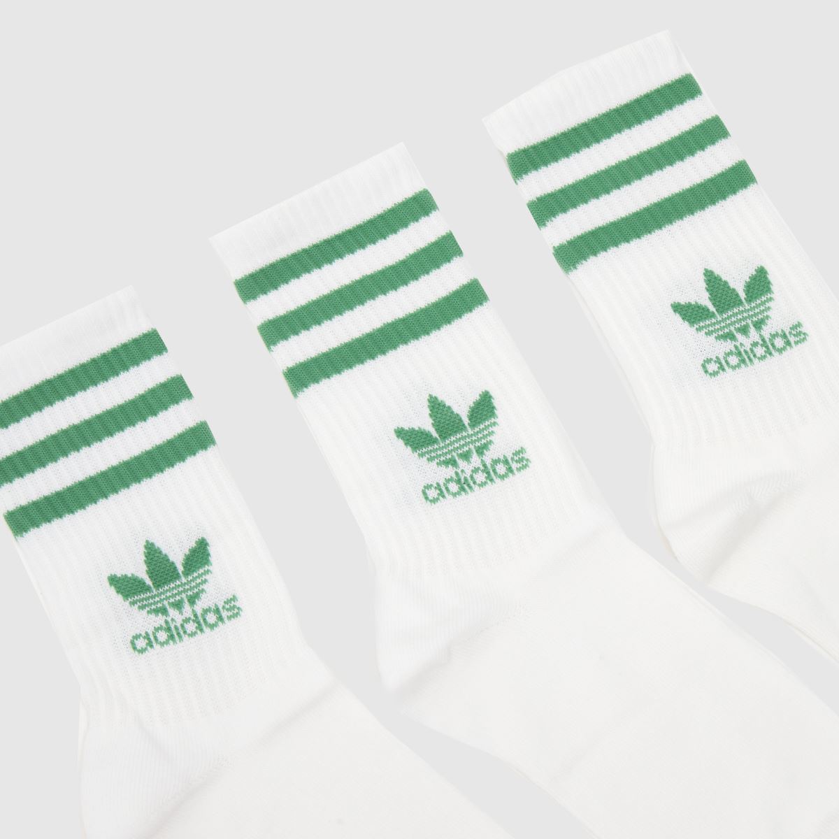 adidas fehér és zöld gyerek eredeti crew zokni 3 db-os csomag