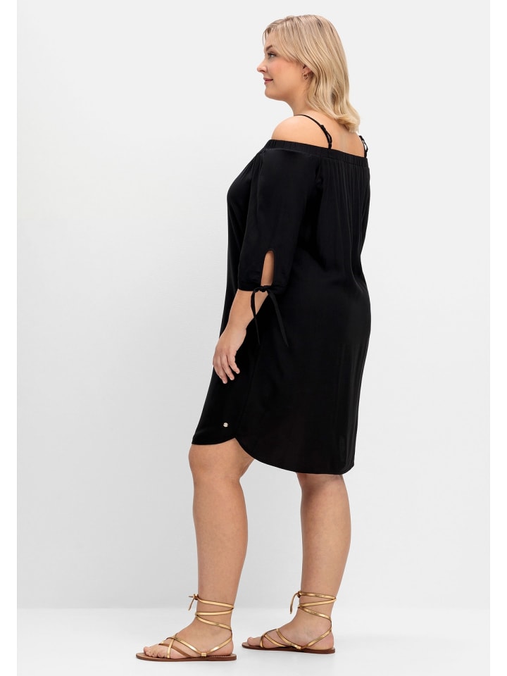 sheego Strandkleid in schwarz günstig kaufen