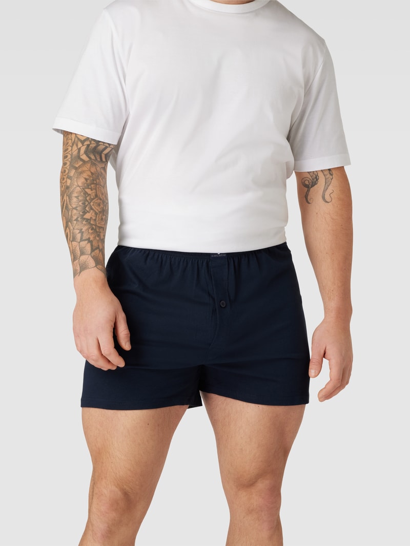 PLUS SIZE Boxershorts mit Label-Patch im 2er-Pack in mittelgrau meliert