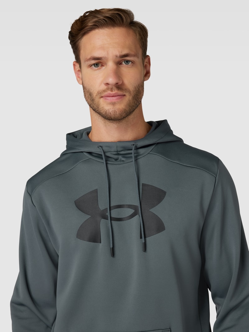 Hoodie mit Logo-Print in anthrazit