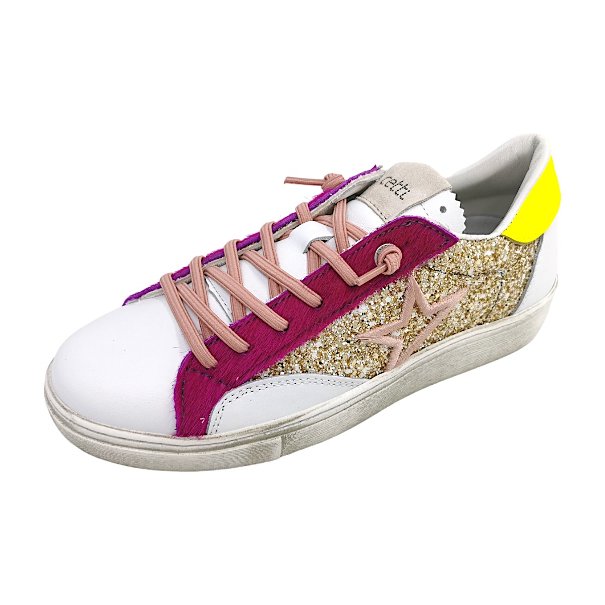 Cetti C1342SRA Weiß Napa Glitter/White/Platin