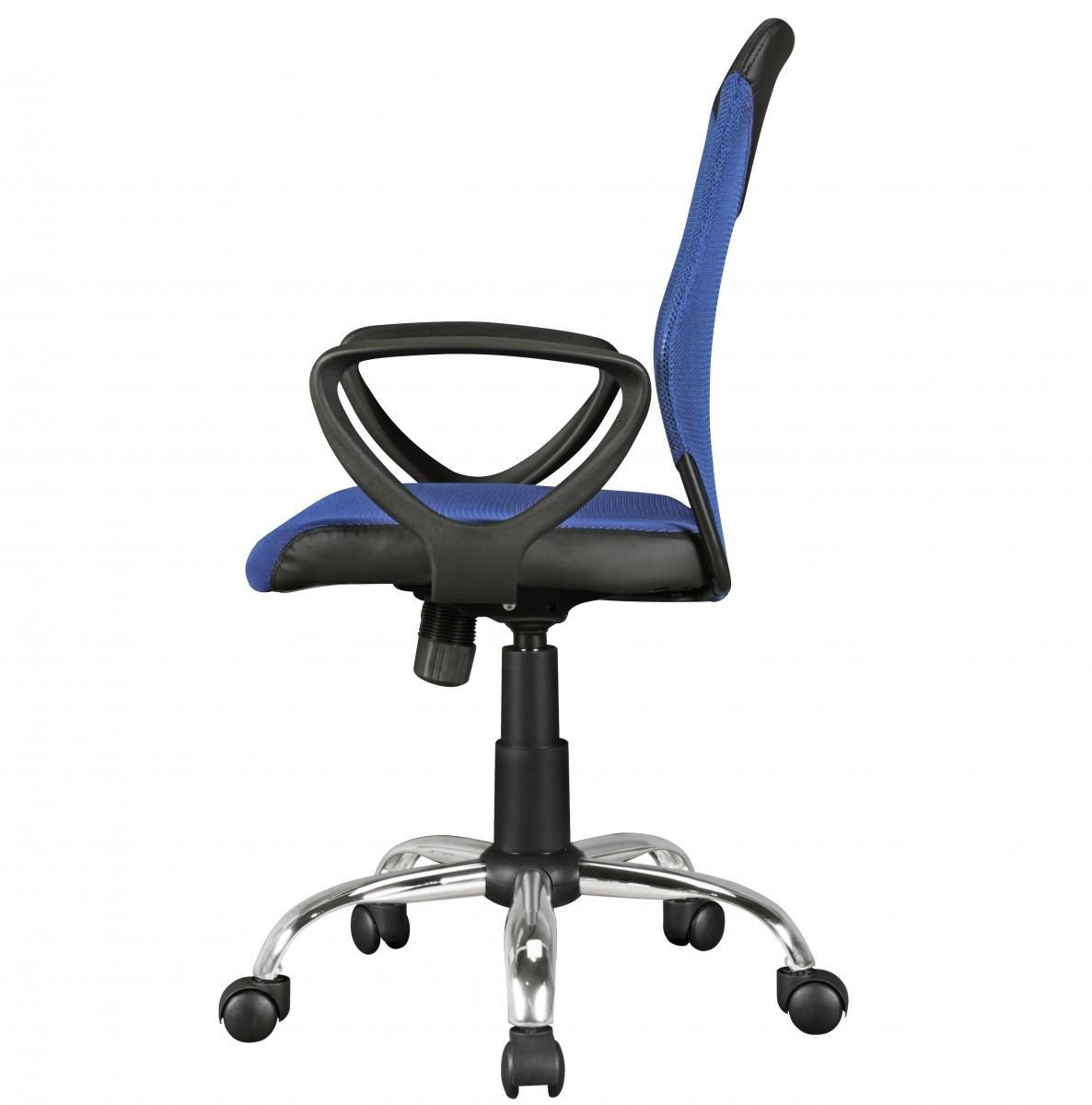 Amstyle Kinder-Drehstuhl KiKa, Schwarz-Blau