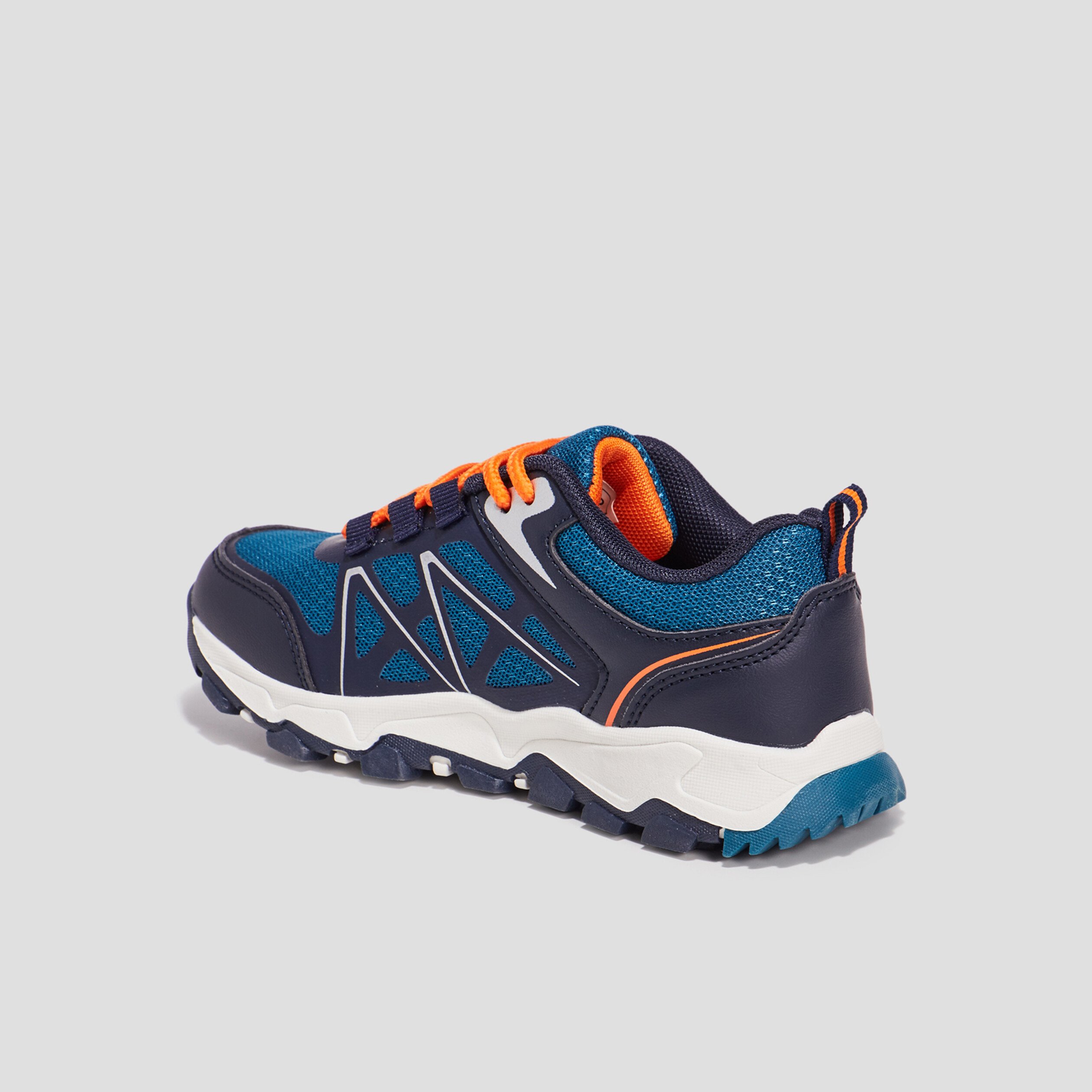 Baskets running à lacets Trappeur bleu garçon | La Halle
