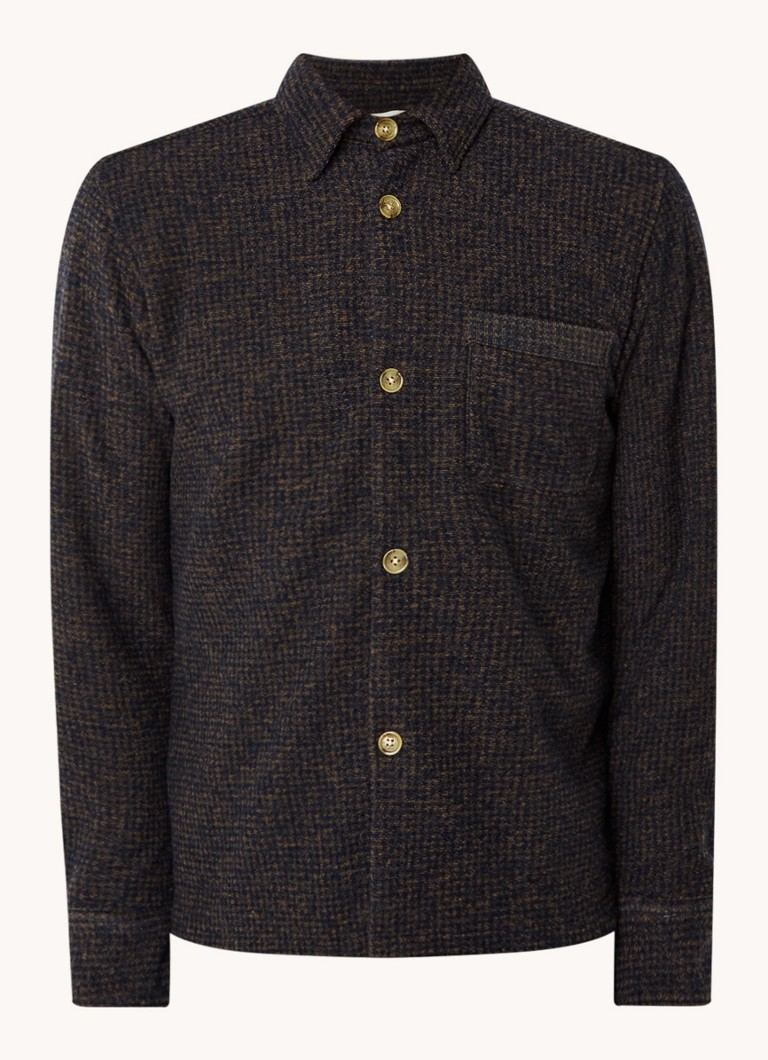 forét Ivy regular fit overskjorte med melert design og brystlomme