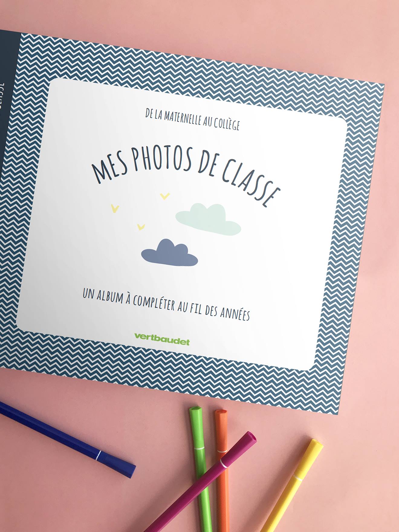 Album photos de classe multicolore